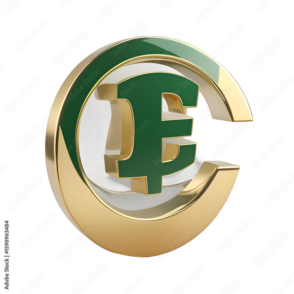 Obraz premium Vibrant euro Symbol for Digital Badges & Achievements