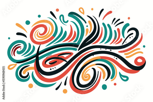 Elegant abstract swirl design with vibrant colors, perfect for backgrounds, logos, and creative projects, offering a touch of artistic flair and visual interest.