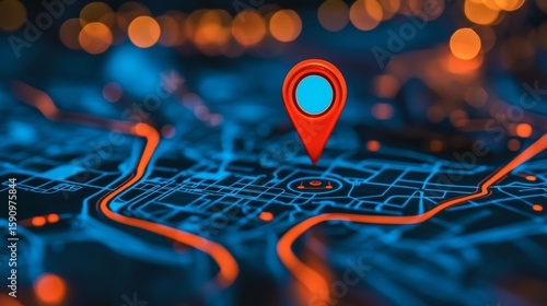 Effective route planning and navigation system illustration.