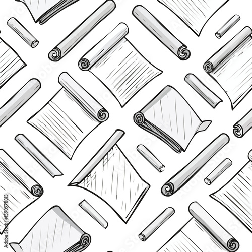 cling film Vector Illustration with Seamless Pattern Design