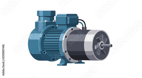 Electric water pump isolated on white background