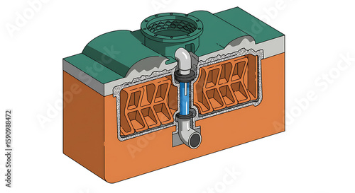 Section View of an Underground Stormwater Chamber