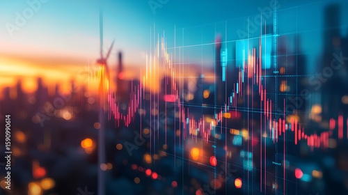 Financial Dynamics in the City: A captivating image of a city skyline, overlaid with dynamic financial data charts, symbolizing economic activity and market trends.