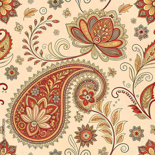 seamless pattern with paisley