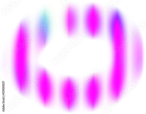 Pink lighting circle. Neon design element