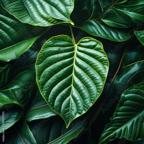 Leaf Dard Green jungle leaf background 