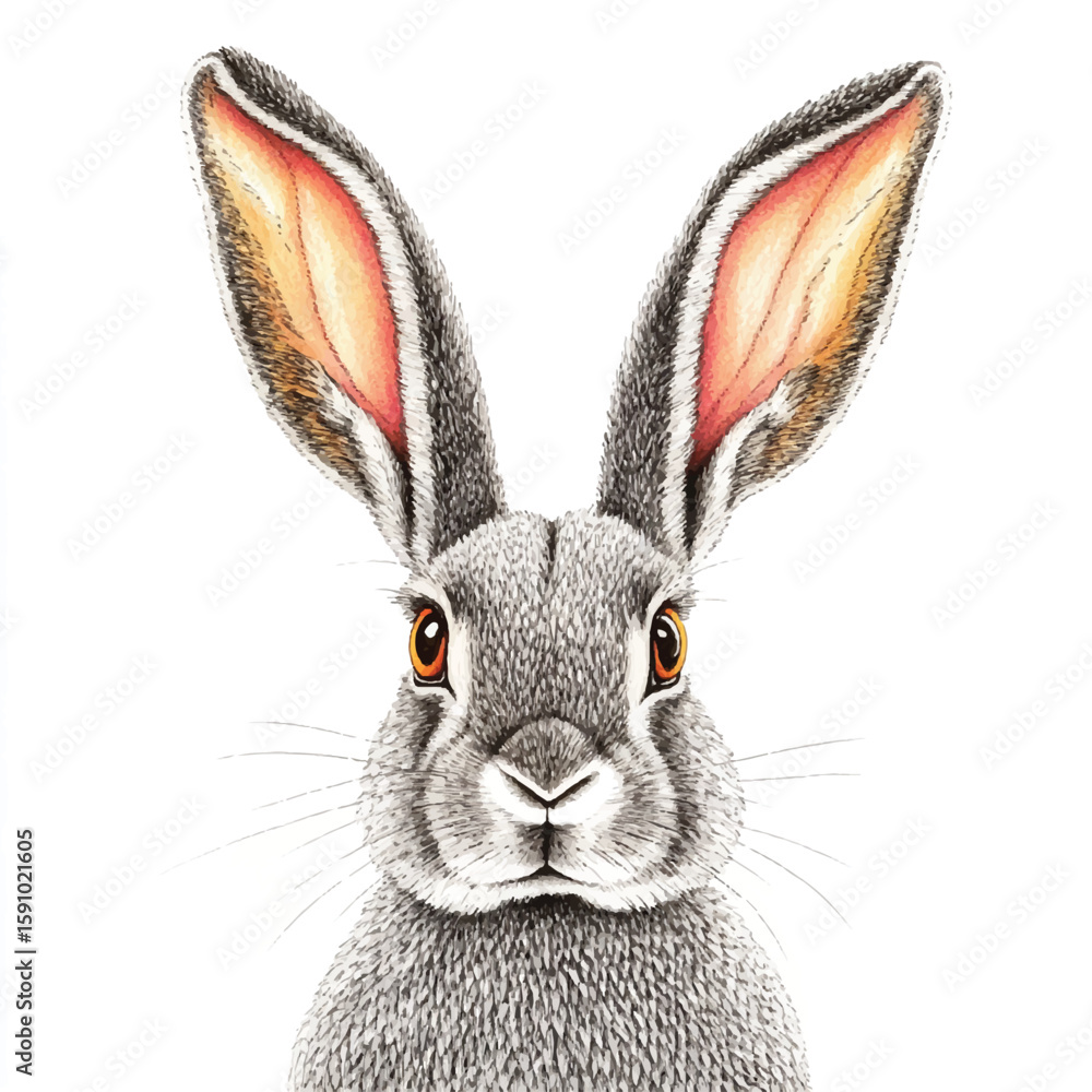 Obraz premium a rabbit with big ears