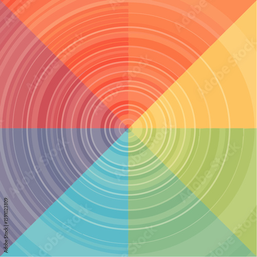 gentle loop of concentric circles softly expanding and contracting