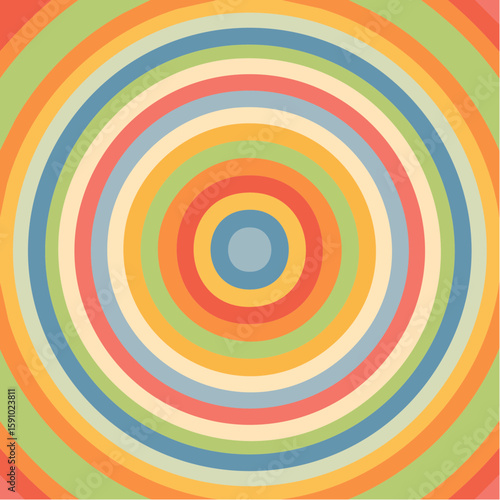 gentle loop of concentric circles softly expanding and contracting