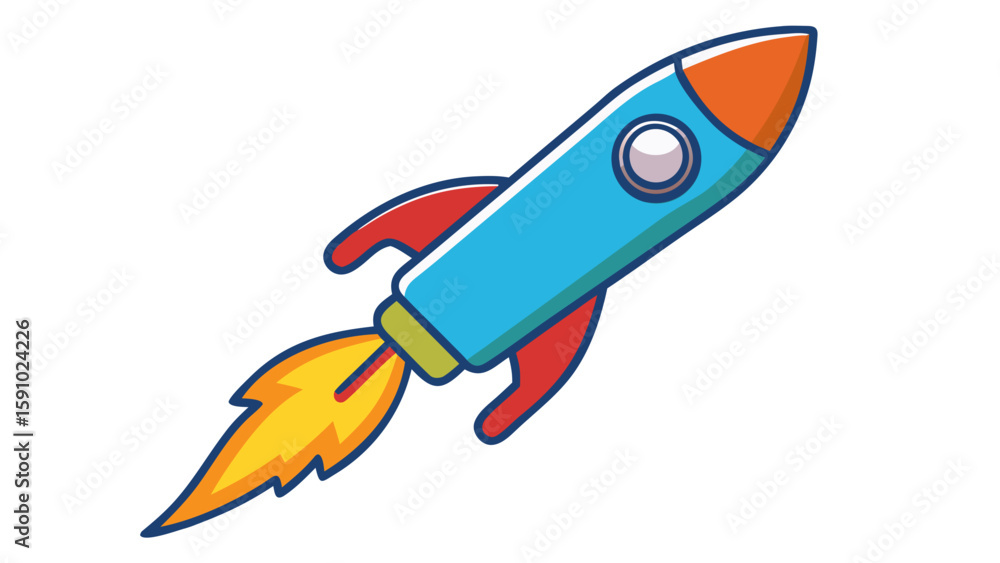 Fototapeta premium Rocket Icon – Startup and Innovation Vector