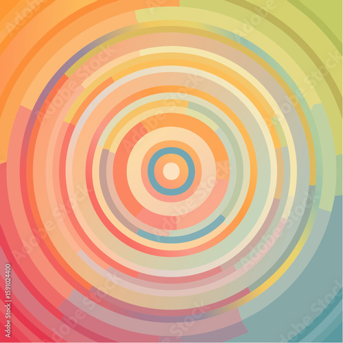 gentle loop of concentric circles softly expanding and contracting