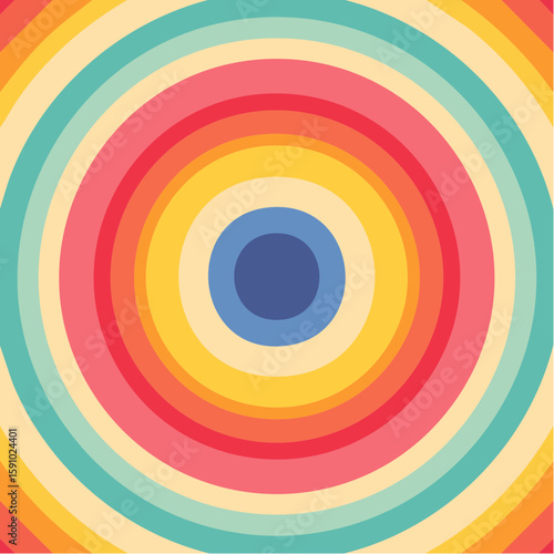 gentle loop of concentric circles softly expanding and contracting