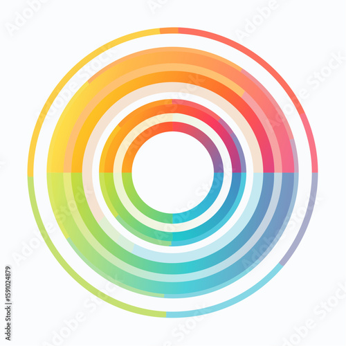 gentle loop of concentric circles softly expanding and contracting