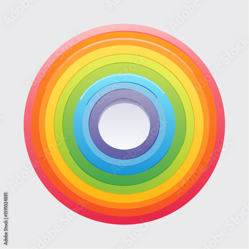 gentle loop of concentric circles softly expanding and contracting