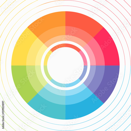 gentle loop of concentric circles softly expanding and contracting