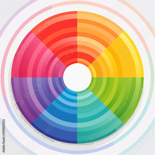 gentle loop of concentric circles softly expanding and contracting