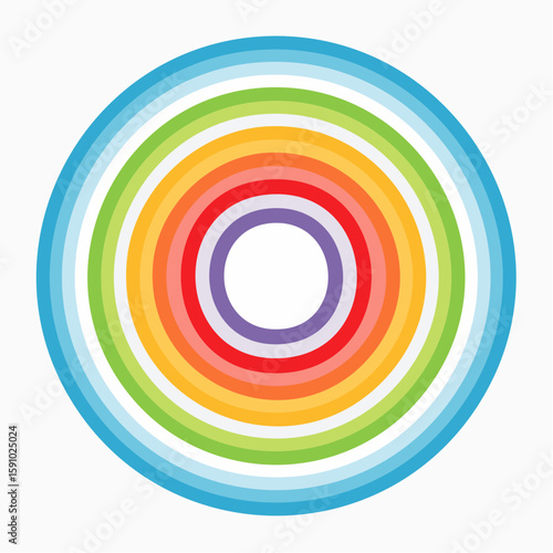 gentle loop of concentric circles softly expanding and contracting