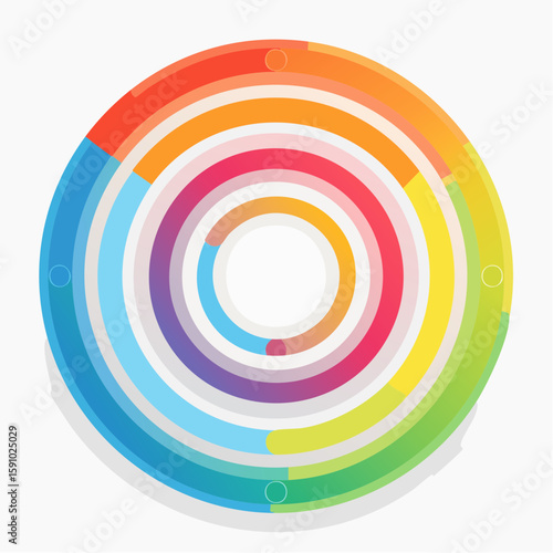 gentle loop of concentric circles softly expanding and contracting
