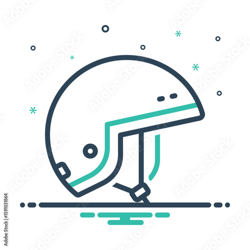 Mix icon for helmet