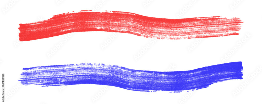 Obraz premium Scribbled Marker Pen Strokes in Red and Blue for Emphasis, Expression, and Design Isolated on a Transparent or White Background