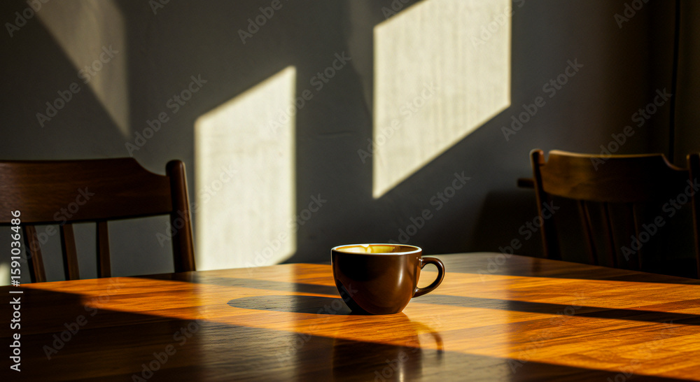 Fototapeta premium Cafe Silence – Alone with a Cup