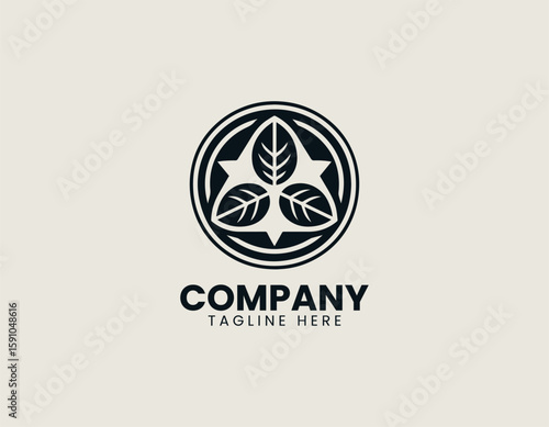 Recycled material emblem vector logo design
