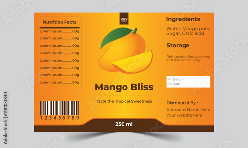 mango bliss food leveling template design