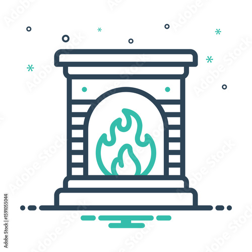 Mix icon for fireplace