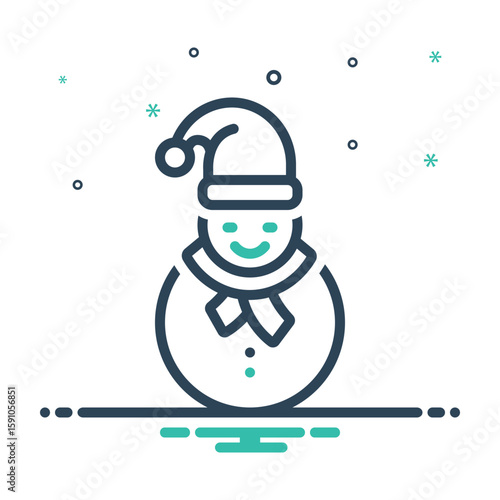 Mix icon for snowman