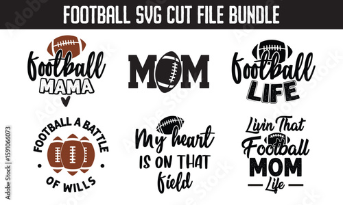 Football Mom SVG Bundle – Sports Craft Cut Files for Cricut & Silhouette