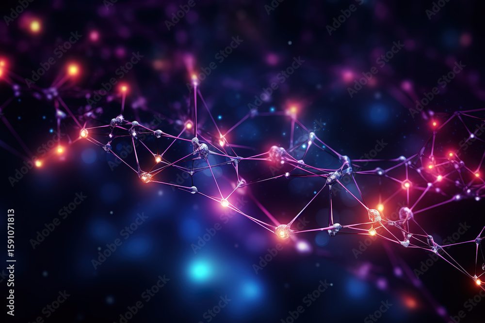 Fototapeta premium The future of genetic engineering driven by neural network technologies