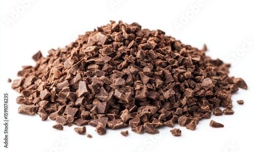 Wallpaper Mural Pile of chopped, milled chocolate isolated on a white background, emphasizing the rich texture and indulgent appeal of premium chocolate, Generative AI Torontodigital.ca