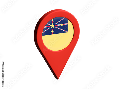 Free Download The flag of Niue, The flag of Niue in location icon, mockup of Niue flag - GFXLoad