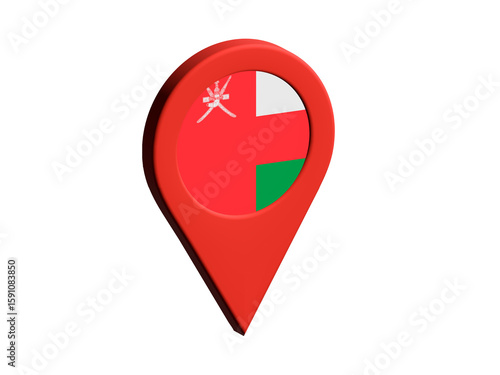 Free Download The flag of Oman, The flag of Oman in location icon, mockup of Oman flag - GFXLoad