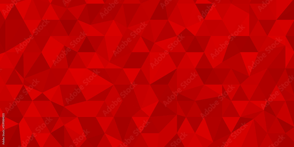 Fototapeta premium Abstract background of polygons on red background.