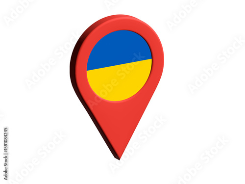 Free Download The flag of Ukraine, The flag of Ukraine in location icon, mockup of Ukraine flag - GFXLoad
