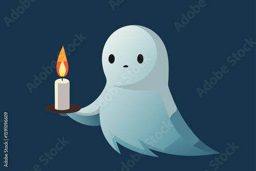 spooky group of ghosts floating in fog