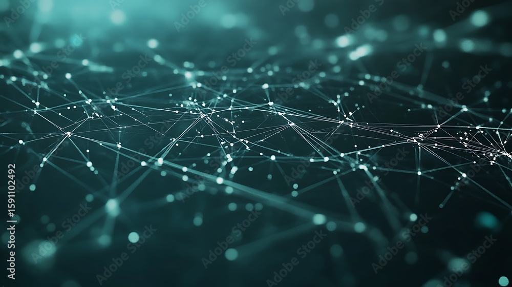 Obraz premium Abstract network of interconnected points and lines (49)