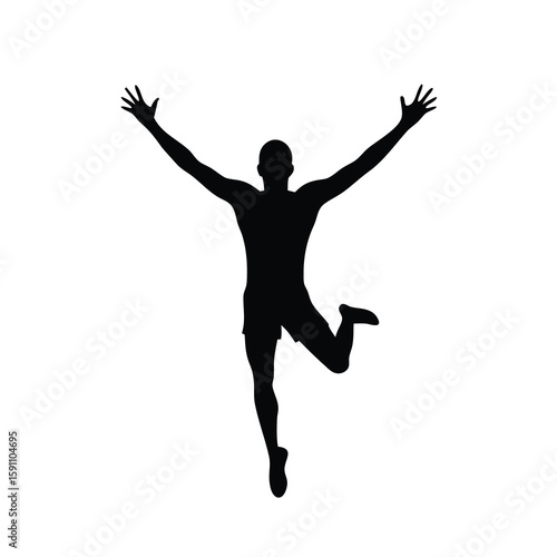 Dynamic volleyball player blocking spike action at net athletic sports illustration
