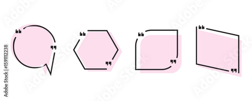 Big Set of Quote Box Frames with Speech Quotation Marks, Ideal for Creative Text Design, Definitions, and Citations