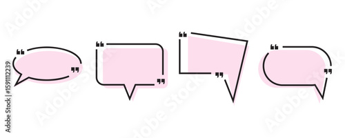 Big Set of Quote Box Frames with Speech Quotation Marks, Ideal for Creative Text Design, Definitions, and Citations