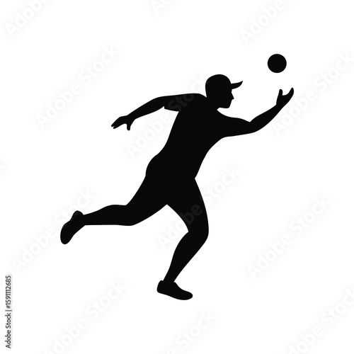 Dynamic illustration of a cricket player making a powerful throw from deep midwicket