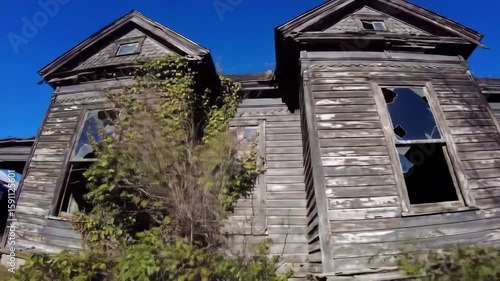 Wallpaper Mural Abandoned weathered house Torontodigital.ca