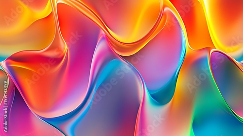 Abstract fluid forms in vibrant colors (7)