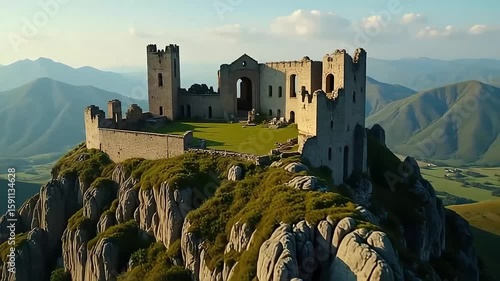 Exploring breathtaking castle rocca calascio in italy drone footage of medieval fortress 100 char