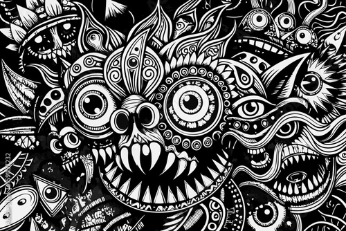 A Dense Chaotic Background Completely Filled with Doodles