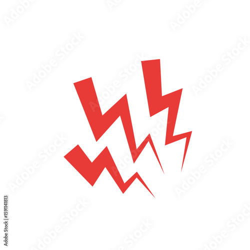 ジリジリと痛む　ギザギザのマーク