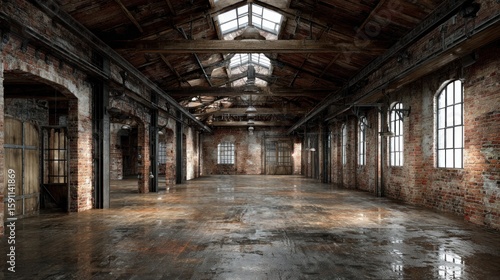 Wallpaper Mural Empty industrial space interior Torontodigital.ca