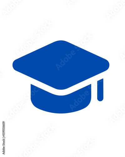blue graduation cap vector 