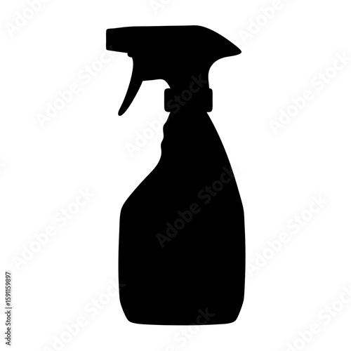 Silhouette of a cleaning spray bottle representing hygiene and cleanliness